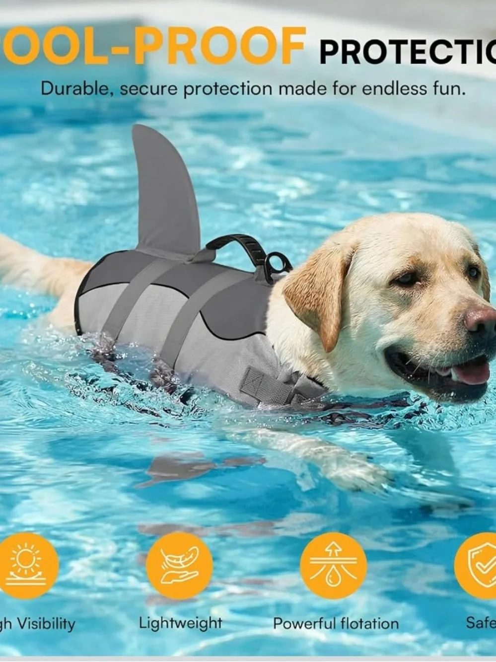NWOT Dog Life Jacket Safety Vest Shark Small